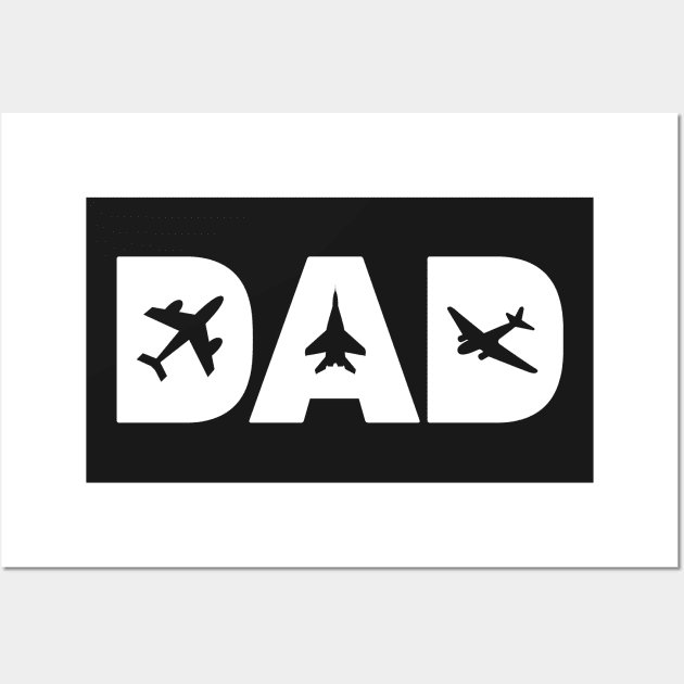 Airplane Pilot Dad Wall Art by MeatMan